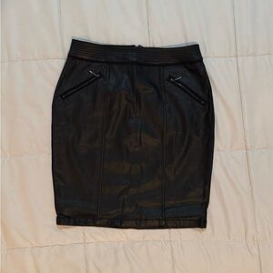 White House Black Market Leather Pencil Skirt
